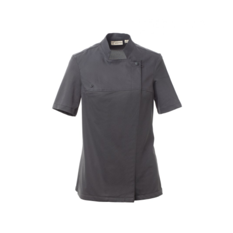 chaqueta cocina manga corta cuello mao