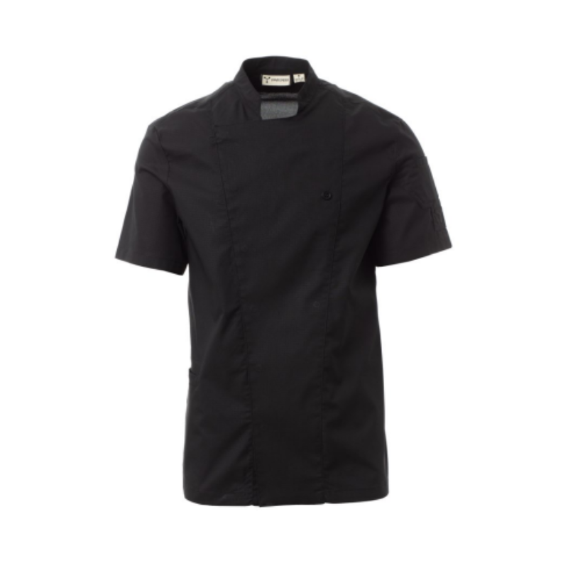 chaqueta cocina manga corta cuello mao